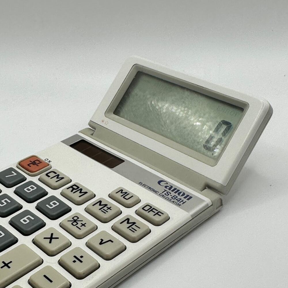 Vintage Canon Calculator Tilt Display Solar TS-84H Electronic
